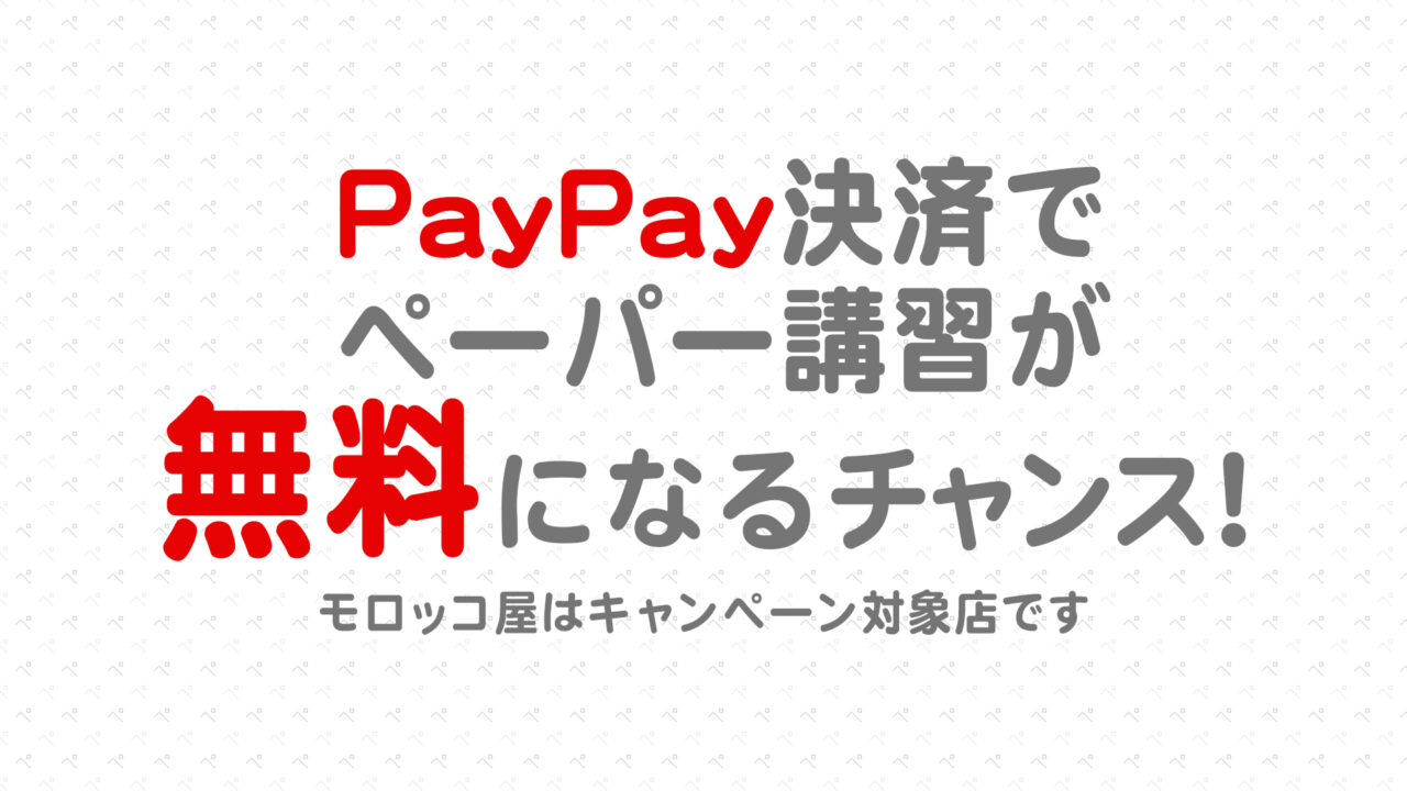 PayPay決済でペーパードライバー講習 が無料になるチャンス