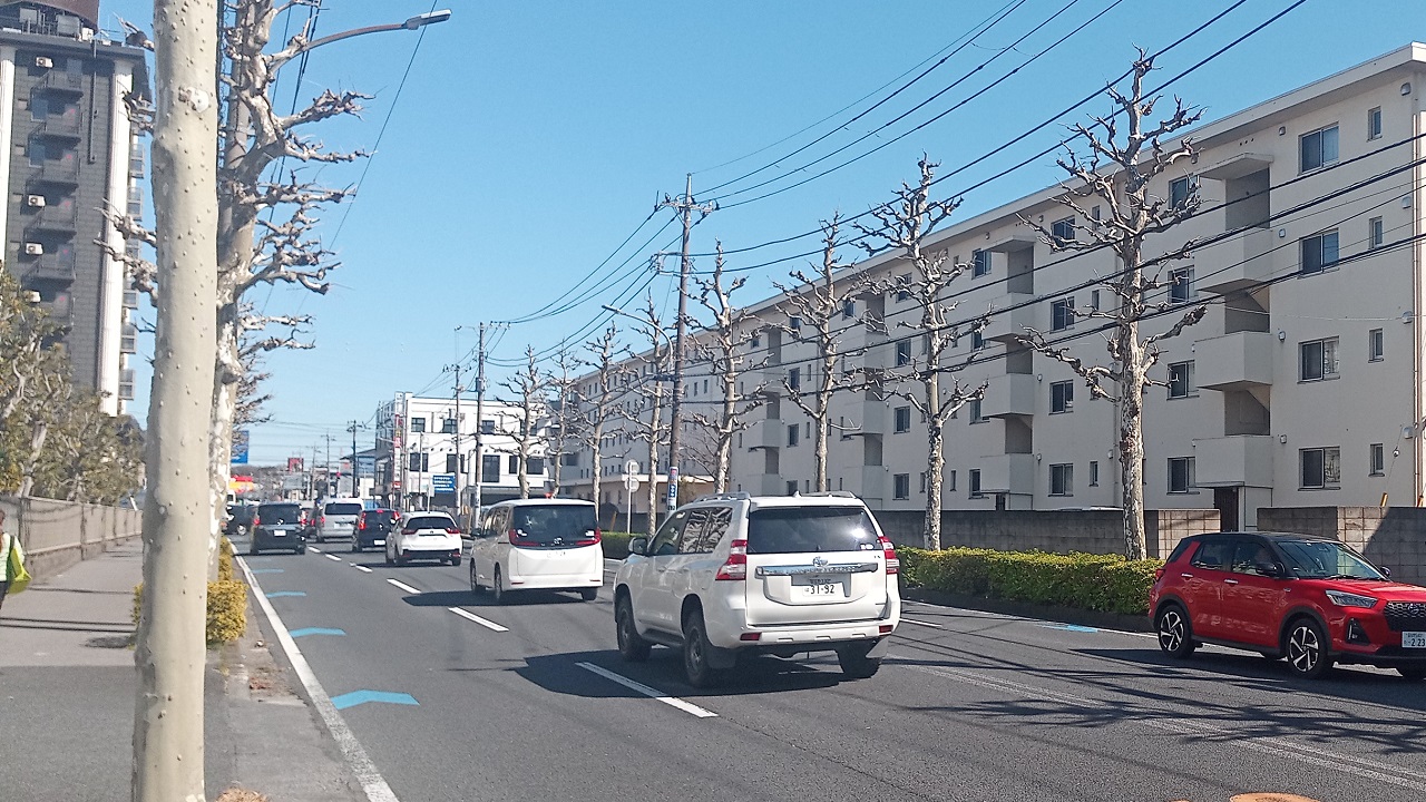 千葉市の幹線道路走行